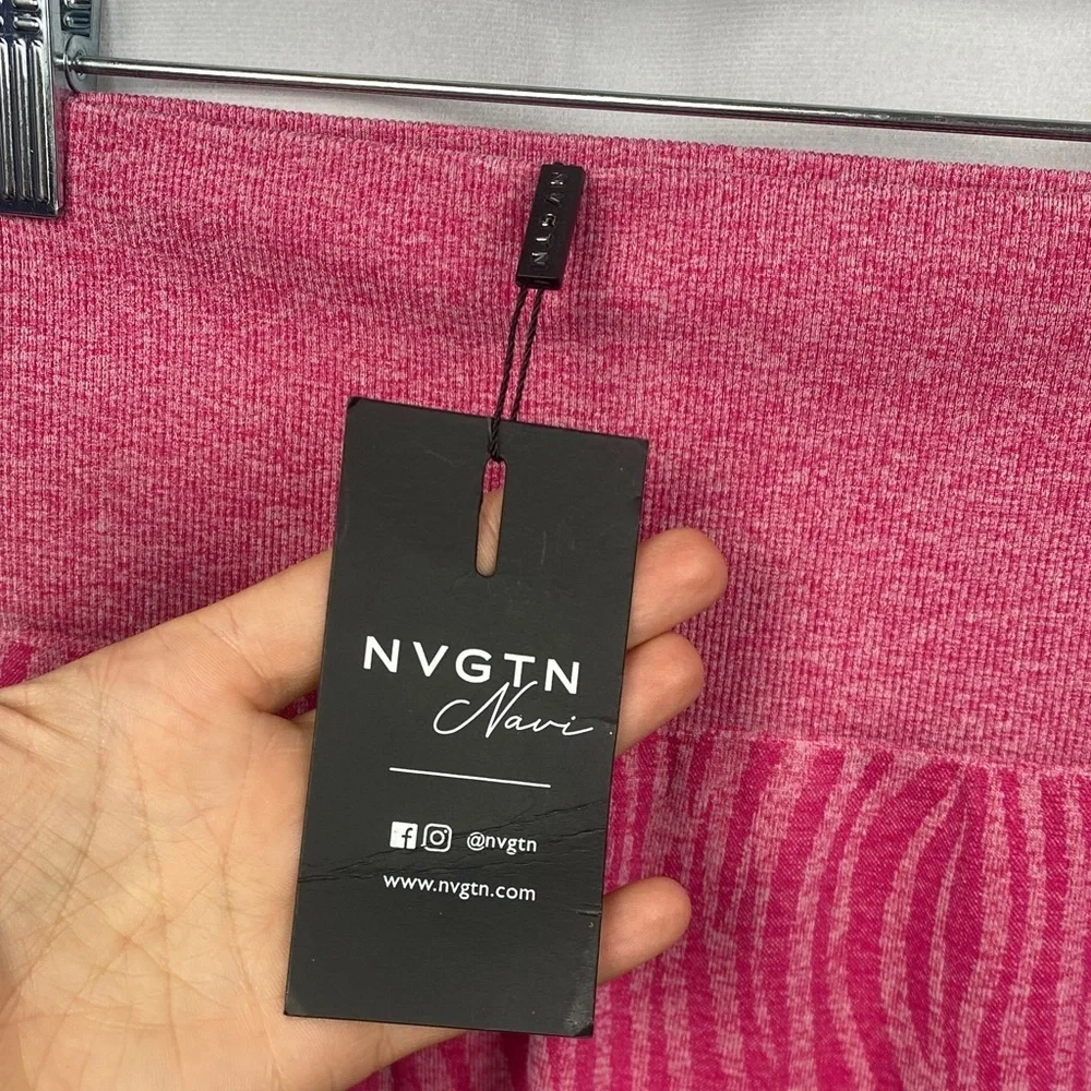 NVGTN Fuchsia Zebra Seamless Leggings - Size Small - Picture 7 of 13